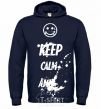 Men`s hoodie KEEP-CALM-AND... navy-blue фото