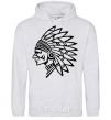 Men`s hoodie INDIAN sport-grey фото