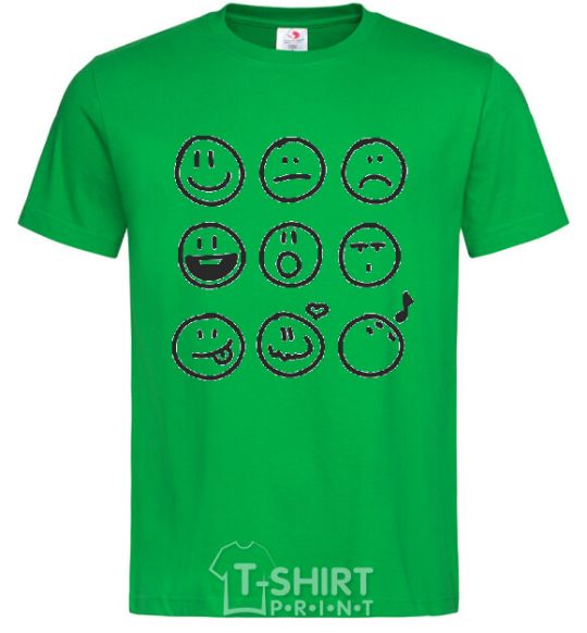 Мужская футболка SMILES Зеленый фото