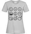 Women's T-shirt SMILES grey фото