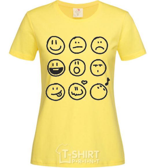 Women's T-shirt SMILES cornsilk фото