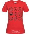 Women's T-shirt SMILES red фото