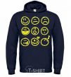 Men`s hoodie SMILES navy-blue фото