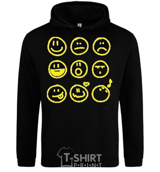 Men`s hoodie SMILES black фото