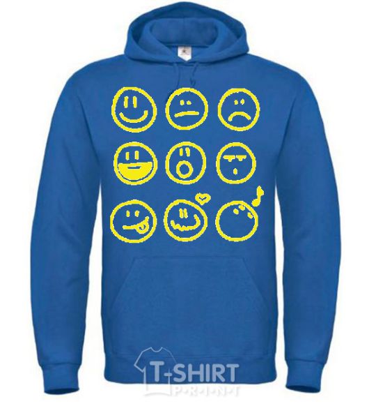 Men`s hoodie SMILES royal фото