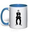 Mug with a colored handle GANGNAM royal-blue фото