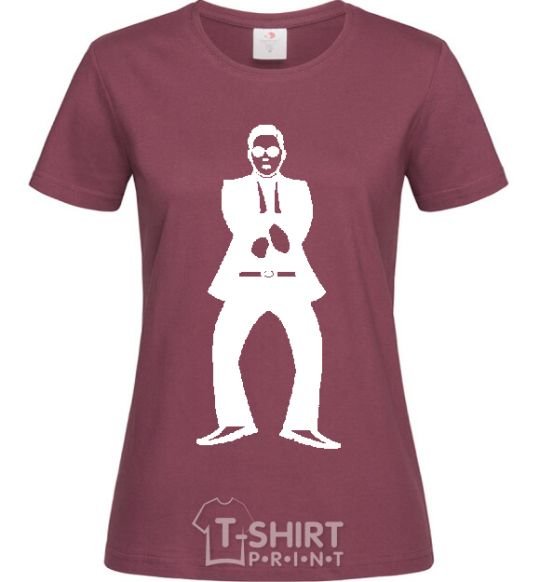 Women's T-shirt GANGNAM burgundy фото