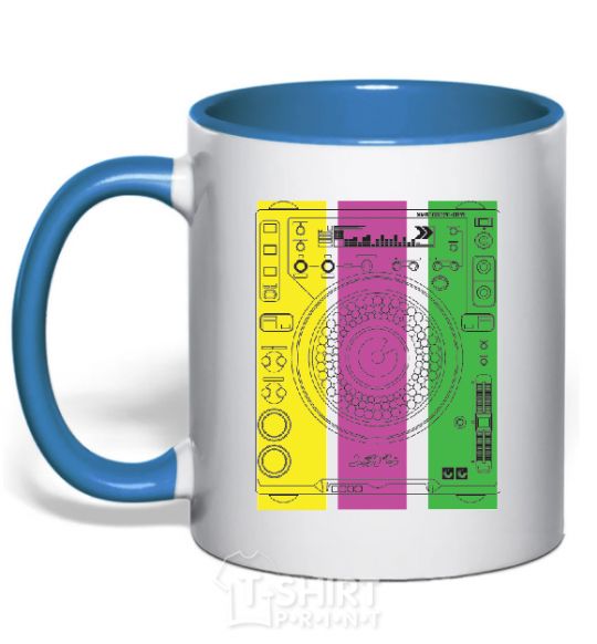 Mug with a colored handle DJ TABLE royal-blue фото