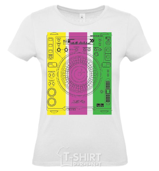 Women's T-shirt DJ TABLE White фото