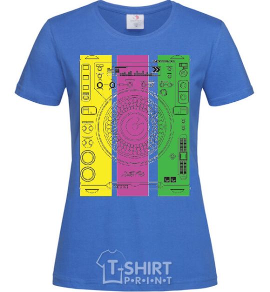 Women's T-shirt DJ TABLE royal-blue фото