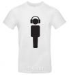 Men's T-Shirt DJ in headphones White фото