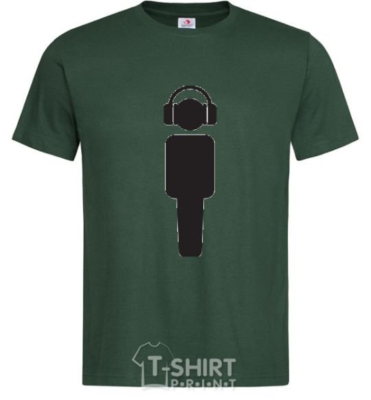 Мужская футболка DJ в наушниках Темно-зеленый фото