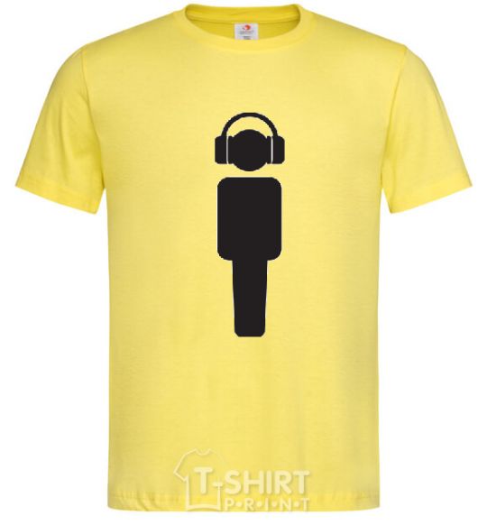 Men's T-Shirt DJ in headphones cornsilk фото