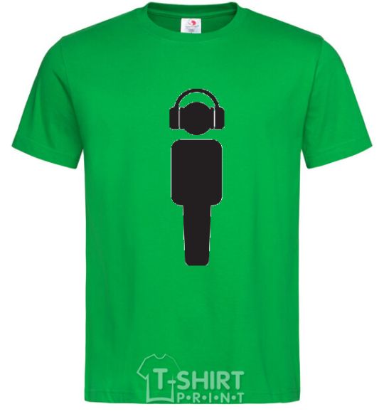 Men's T-Shirt DJ in headphones kelly-green фото