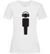 Женская футболка DJ в наушниках Белый фото