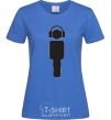 Women's T-shirt DJ in headphones royal-blue фото