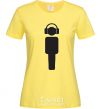 Women's T-shirt DJ in headphones cornsilk фото