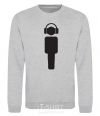 Sweatshirt DJ in headphones sport-grey фото