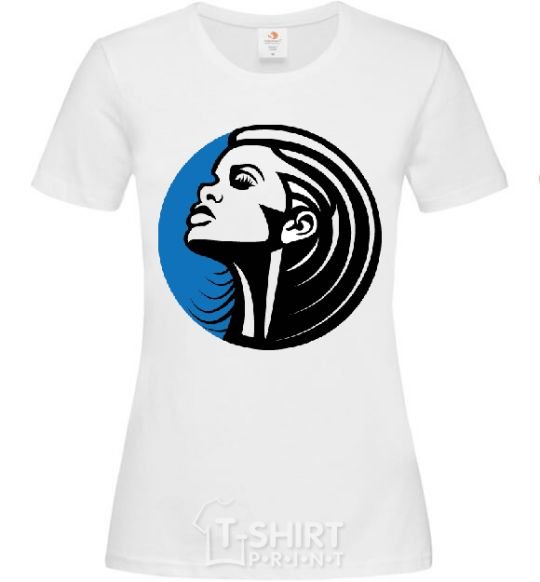 Women's T-shirt RIHANNA ROUND White фото