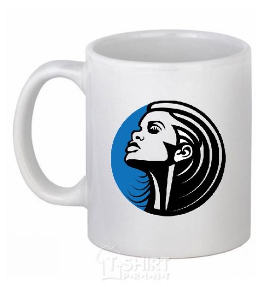 Ceramic mug RIHANNA ROUND White фото