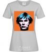 Women's T-shirt . Andy Warhol grey фото