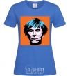 Women's T-shirt . Andy Warhol royal-blue фото