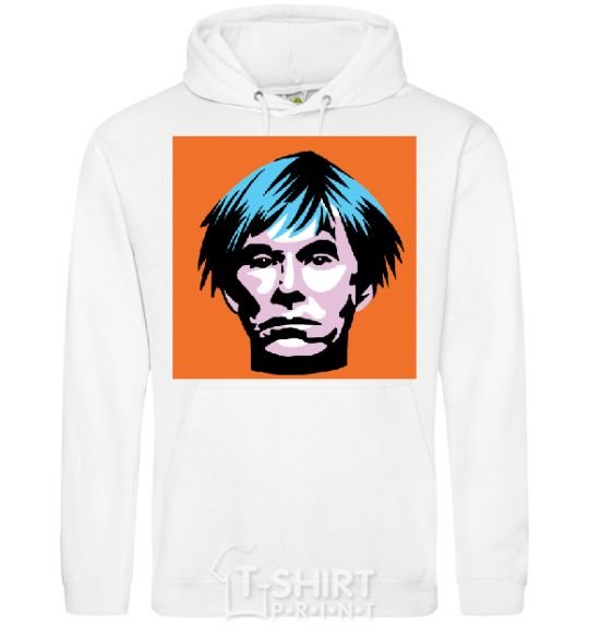 Men`s hoodie . Andy Warhol White фото