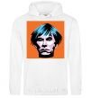 Men`s hoodie . Andy Warhol White фото