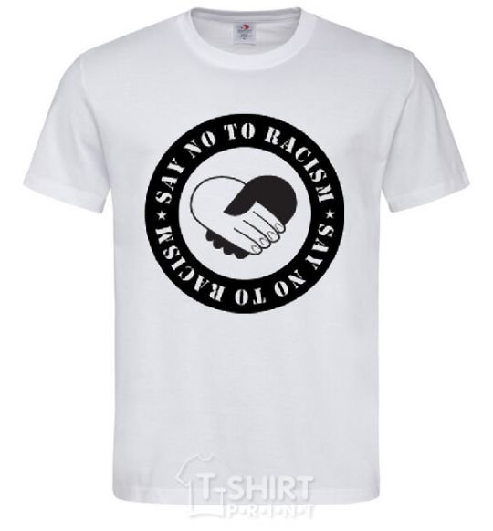 Men's T-Shirt SAY NO TO RASIZM White фото