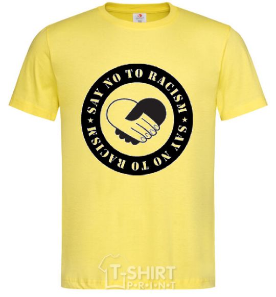 Men's T-Shirt SAY NO TO RASIZM cornsilk фото