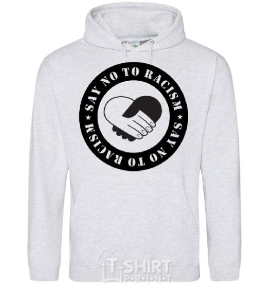 Men`s hoodie SAY NO TO RASIZM sport-grey фото