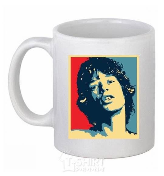 Ceramic mug MICK JAGGER White фото