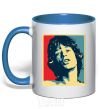 Mug with a colored handle MICK JAGGER royal-blue фото