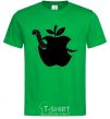 Men's T-Shirt WORM IN APPLE kelly-green фото