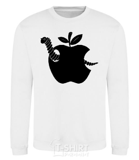 Sweatshirt WORM IN APPLE White фото