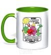 Mug with a colored handle GMF kelly-green фото