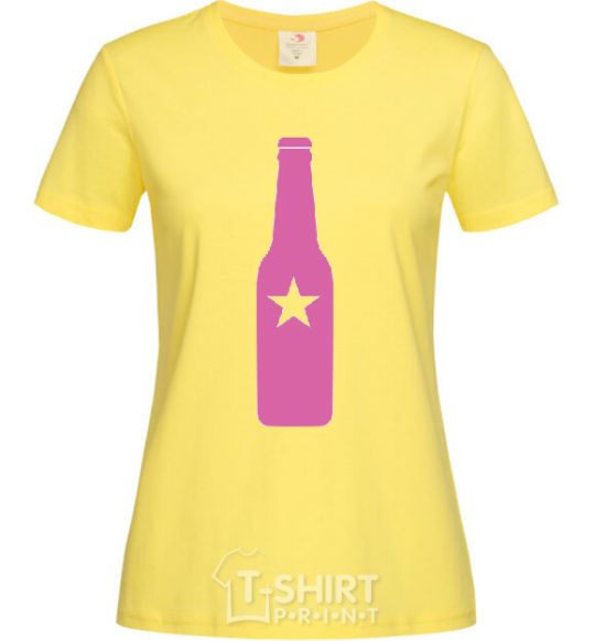 Women's T-shirt BOTTLE cornsilk фото