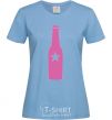 Women's T-shirt BOTTLE sky-blue фото