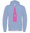 Men`s hoodie BOTTLE sky-blue фото