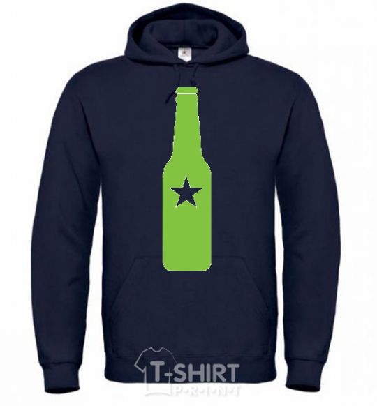 Men`s hoodie BOTTLE navy-blue фото