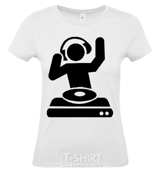 Women's T-shirt DJ PLAYING White фото