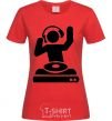 Women's T-shirt DJ PLAYING red фото