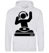 Men`s hoodie DJ PLAYING sport-grey фото