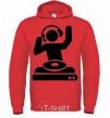 Men`s hoodie DJ PLAYING bright-red фото