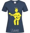 Women's T-shirt GUITAR-MAN navy-blue фото