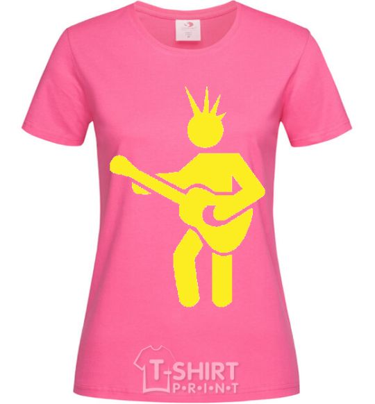 Women's T-shirt GUITAR-MAN heliconia фото