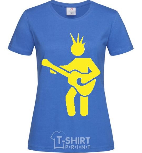 Women's T-shirt GUITAR-MAN royal-blue фото