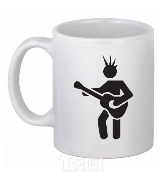 Ceramic mug GUITAR-MAN White фото