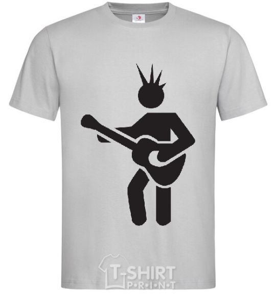 Men's T-Shirt GUITAR-MAN grey фото