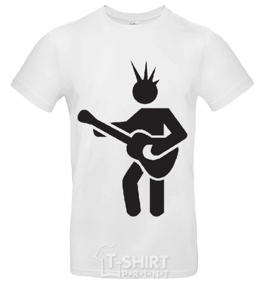 Men's T-Shirt GUITAR-MAN White фото